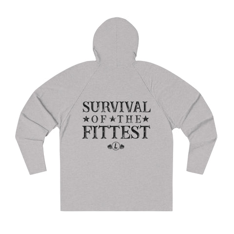 Fire EMS Survival of the Fittest BLACK - Long Sleeve Tshirt Hoodie