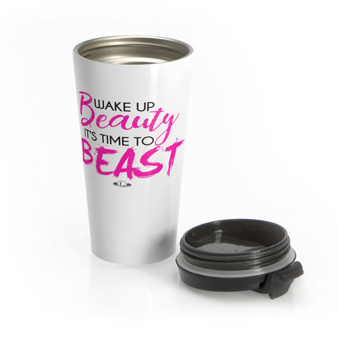 Wake Up Beauty Stainless Steel Travel Mug