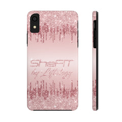 SheFIT by Liftology Pink Glitter Drip Phone Case