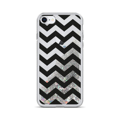 Chevron Liquid Glitter Phone Case