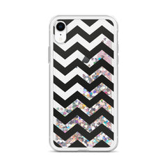 Chevron Liquid Glitter Phone Case