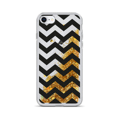 Chevron Liquid Glitter Phone Case