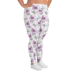 Purple Rose High Rise Plus Size Leggings