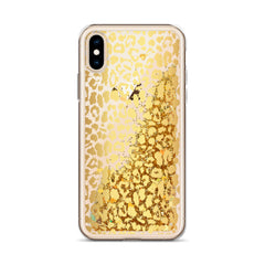 Leopard Liquid Glitter Phone Case