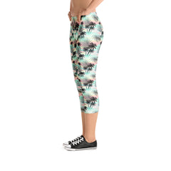 Tropical Pastel Mid-Rise Capris