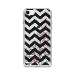 Chevron Liquid Glitter Phone Case