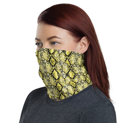 Yellow Snakeskin Neck Gaiter