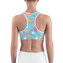 Ice Cream Attack Cheat Day Sports Bra