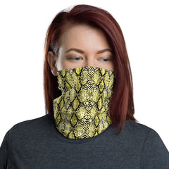 Yellow Snakeskin Neck Gaiter