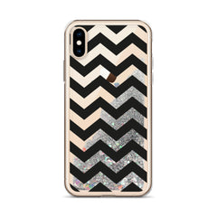 Chevron Liquid Glitter Phone Case