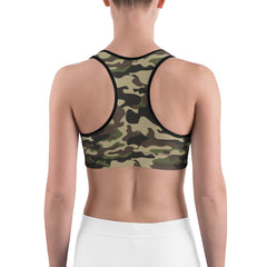 Green Camo Sports bra