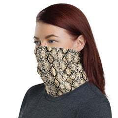 Beige Snakeskin Neck Gaiter