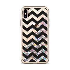 Chevron Liquid Glitter Phone Case