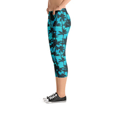 Cali Love Teal Mid-Rise Capri