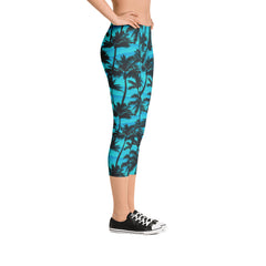 Cali Love Teal Mid-Rise Capri