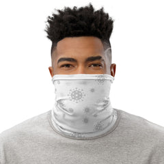 Virus on White Neck Gaiter