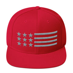 American Flag in Grey Snapback Hat