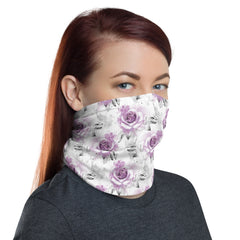 Purple Rose Neck Gaiter